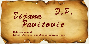 Dijana Pavitović vizit kartica